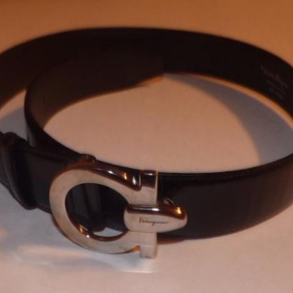 Vintage Ferragamo Gancini Black Mod Chrome main image 5